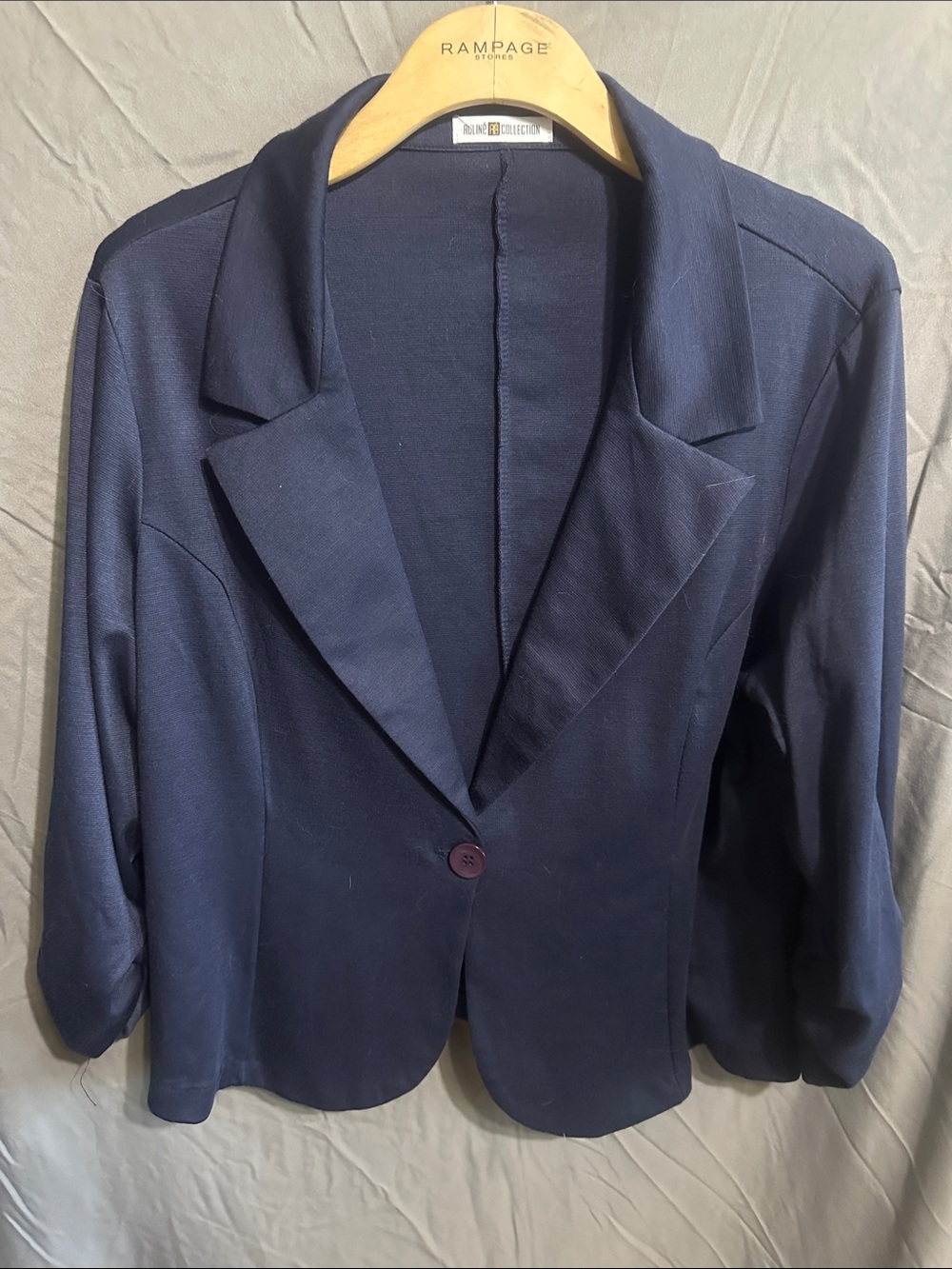 Rampage Navy Single-Button Blazer